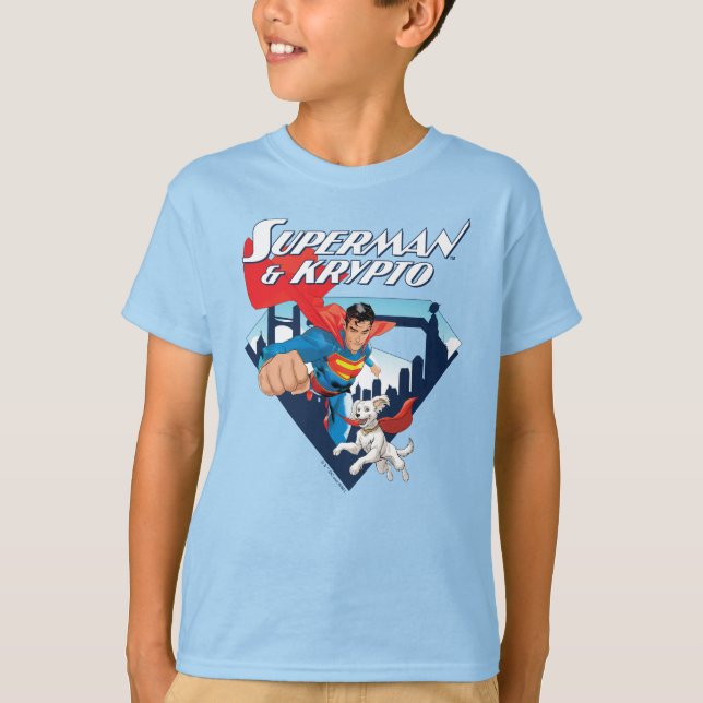 Superman & Krypto Soar T-Shirt (Front)