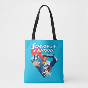 Superman & Krypto Soar Tote Bag