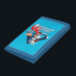 Superman & Krypto Soar Trifold Wallet<br><div class="desc">Get ready for double the heroics with this action-packed design featuring Superman and his super-powered pup, Krypto! Bursting out of the classic “S” shield backdrop with the Metropolis skyline behind them, this dynamic duo is all smiles (and capes) as they rocket into action. Superman leads with his iconic red and...</div>