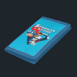 Superman & Krypto Soar Trifold Wallet<br><div class="desc">Get ready for double the heroics with this action-packed design featuring Superman and his super-powered pup, Krypto! Bursting out of the classic “S” shield backdrop with the Metropolis skyline behind them, this dynamic duo is all smiles (and capes) as they rocket into action. Superman leads with his iconic red and...</div>