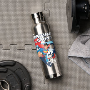 Superman & Krypto Soar Water Bottle