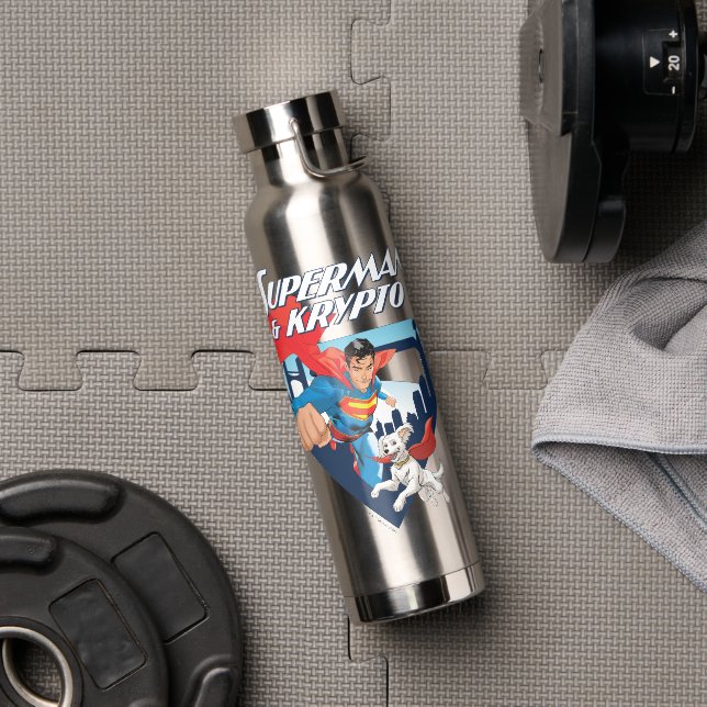 Superman & Krypto Soar Water Bottle (Gym)