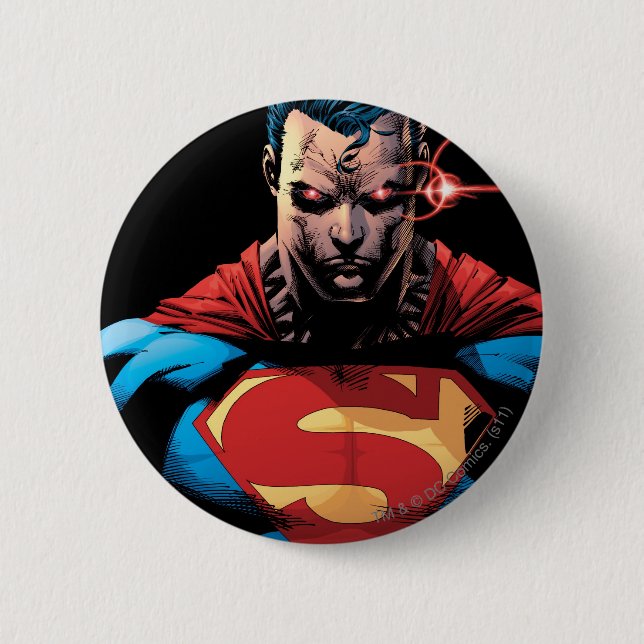 Superman - Laser Vision Pinback Button (Front)