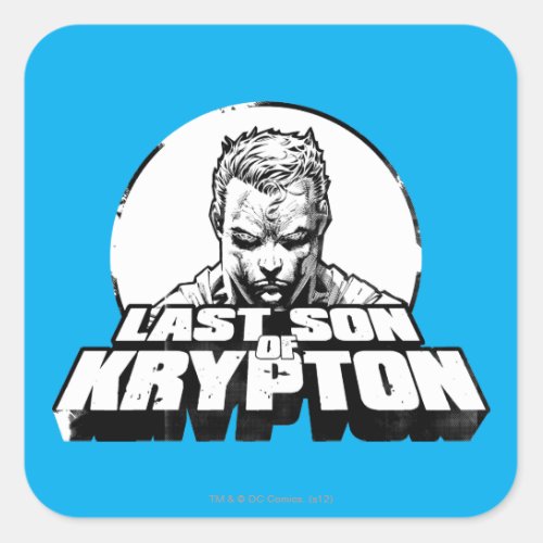 Superman Last Son of Krypton Square Sticker