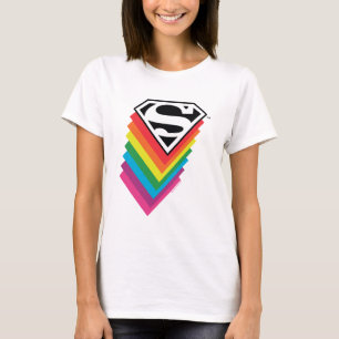 Superman Layered Rainbow Logo T-Shirt