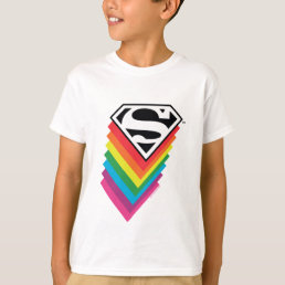 Superman Layered Rainbow Logo T-Shirt