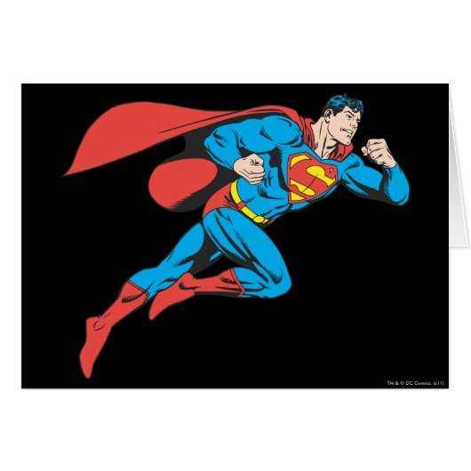 Superman Leaps Right Cards (Front Horizontal)