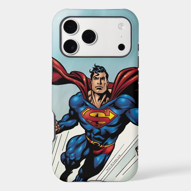 Superman leaps upward iphone case (Back)