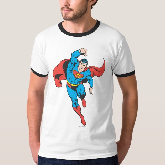 Superman Left Fist Raised T-Shirt (Front)