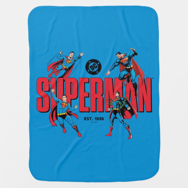 Superman Legends Forever Graphic Baby Blanket (Front)
