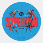 Superman Legends Forever Graphic Classic Round Sticker