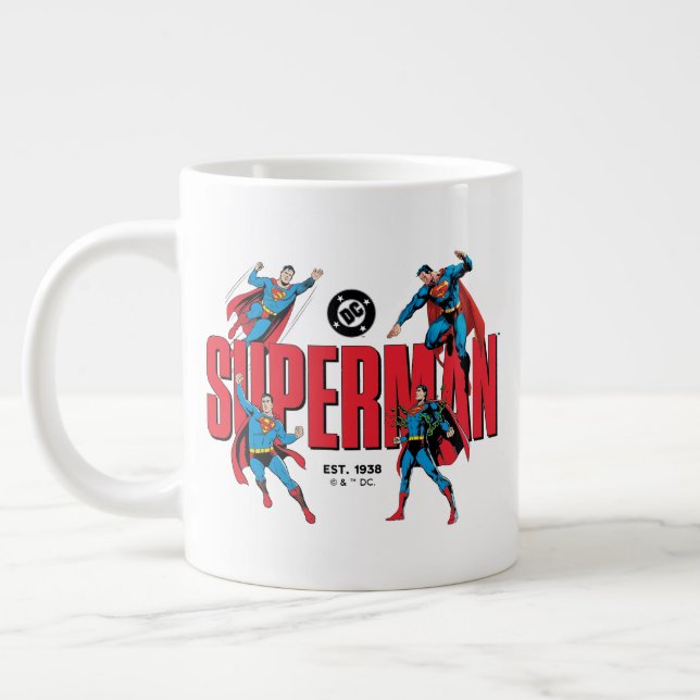 Superman Legends Forever Graphic Giant Coffee Mug (Left)