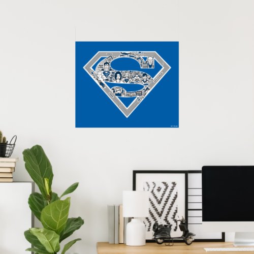 Superman Logo Doodle Art Poster