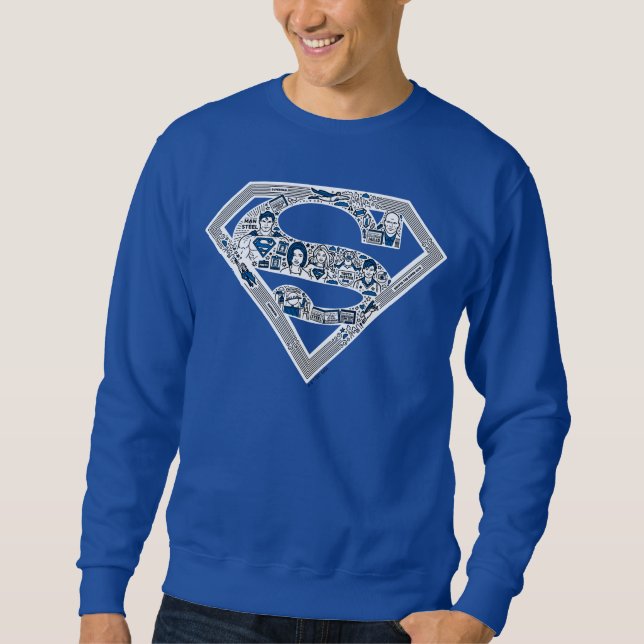 Superman Logo Doodle Art Sweatshirt (Front)