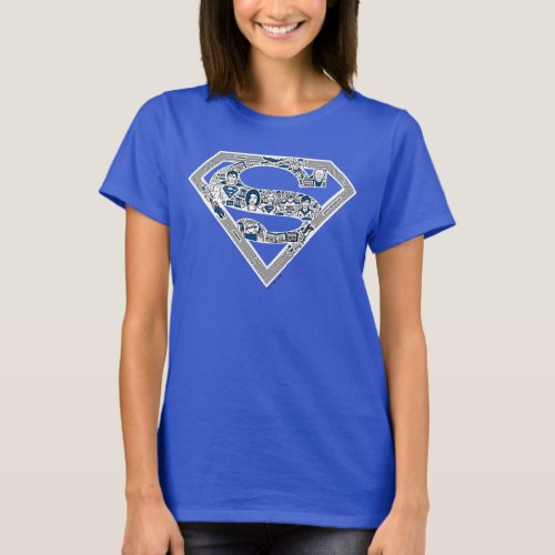 Superman Logo Doodle Art T_Shirt