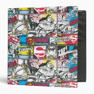 Superman Logo Pattern 2 3 Ring Binder