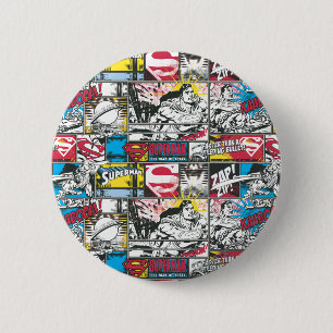 Superman Logo Pattern 2 Button