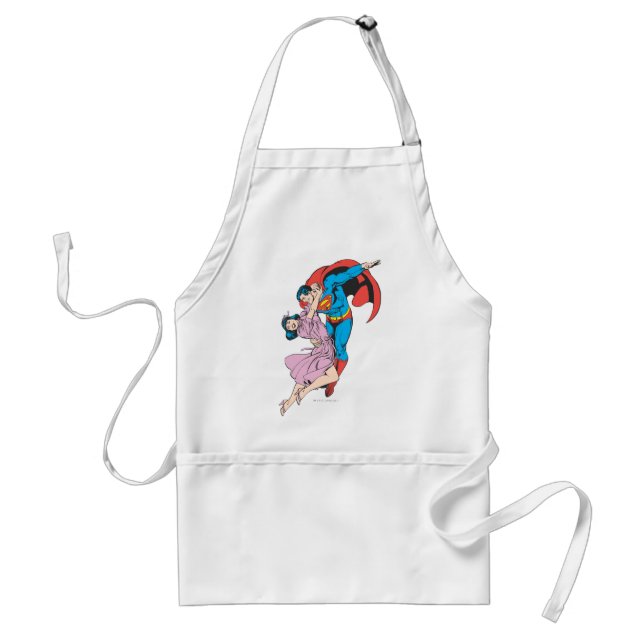 Superman & Lois in Pink Adult Apron (Front)