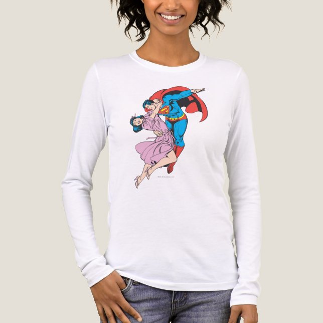 Superman & Lois in Pink Tri-Blend Shirt (Front)