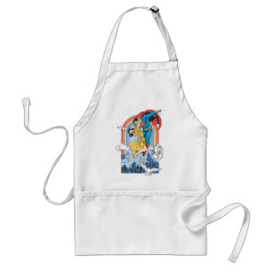 Superman & Lois in Yellow Adult Apron