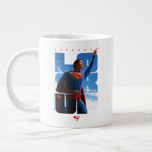 Superman Look Up Pose Giant Coffee Mug