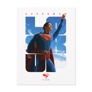 Superman Look Up Pose Postcard