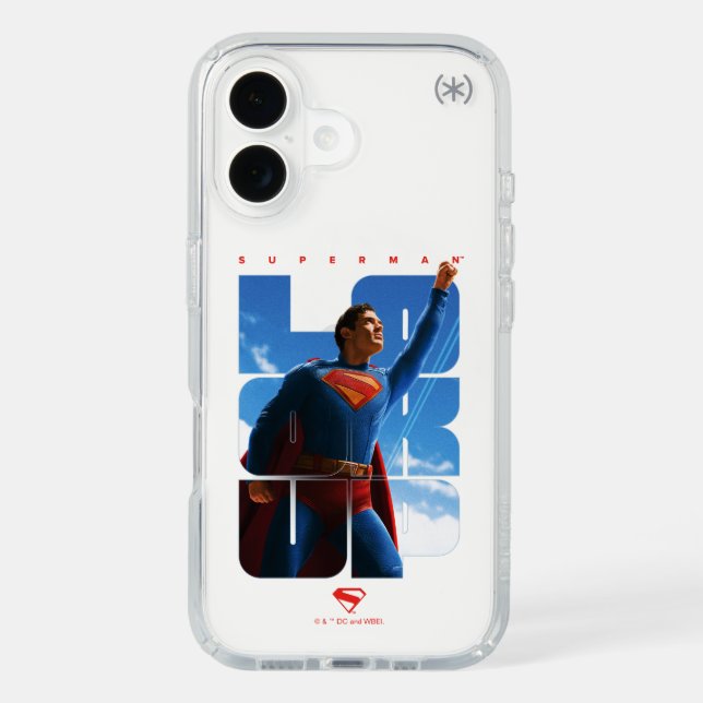 Superman Look Up Pose Speck iPhone Case (Front)