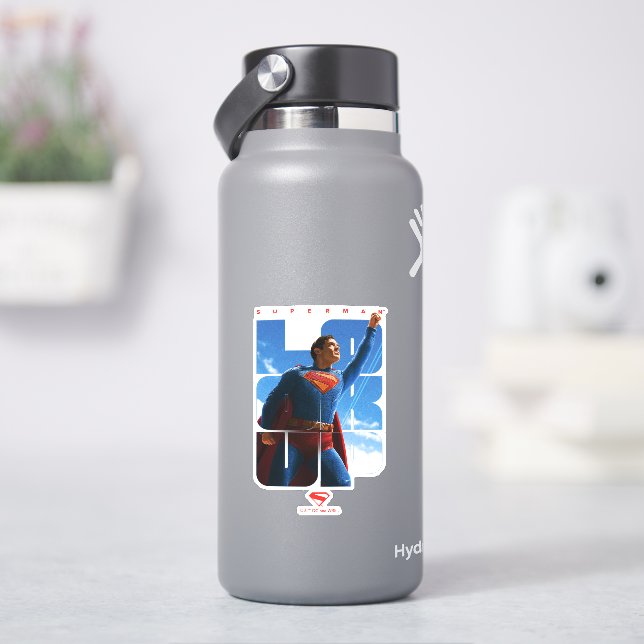 Superman Look Up Pose Sticker (HydroFlask)