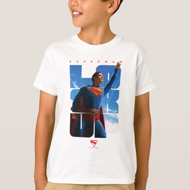 Superman Look Up Pose T-Shirt (Front)