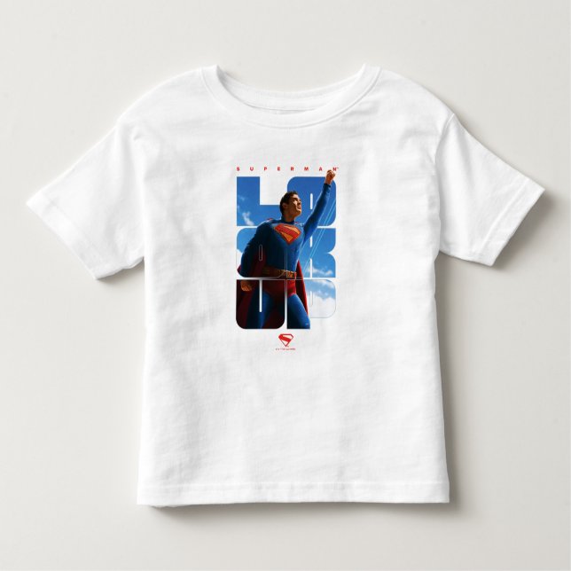Superman Look Up Pose Toddler T-shirt (Front)