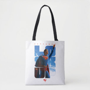 Superman Look Up Pose Tote Bag