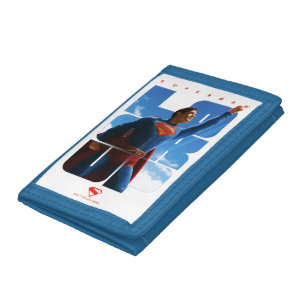Superman Look Up Pose Tri-fold Wallet