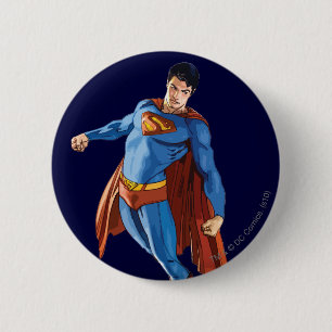 Superman Looking Down Pinback Button