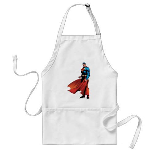 Superman Looks Front Adult Apron