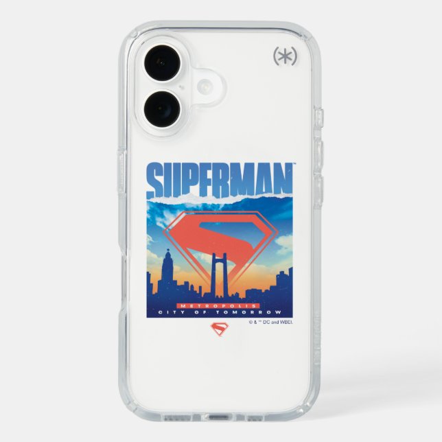 Superman Metropolis Skyline Speck iPhone Case (Front)