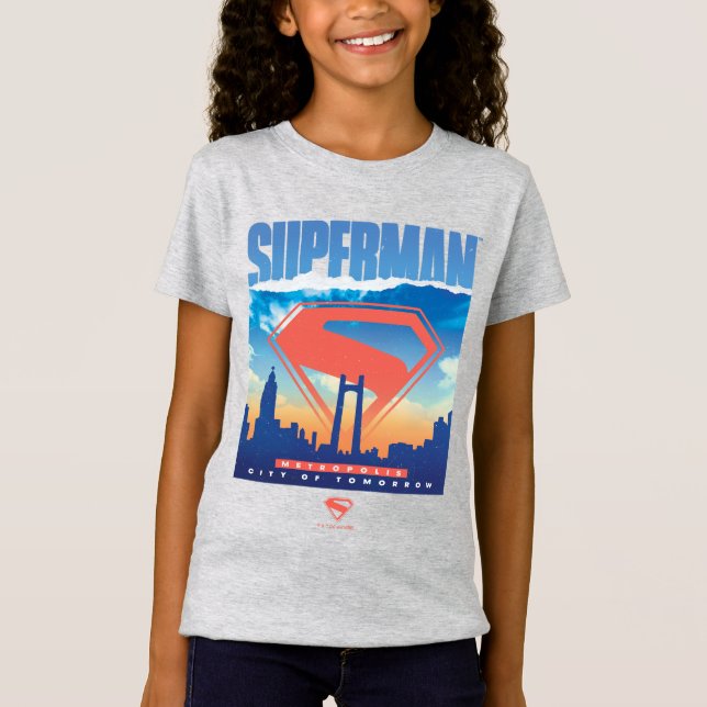 Superman Metropolis Skyline T-Shirt (Front)