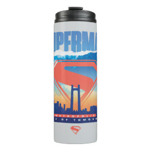 Superman Metropolis Skyline Thermal Tumbler