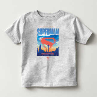 Superman Metropolis Skyline Toddler T-shirt