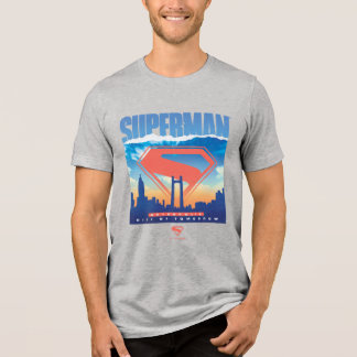 Superman Metropolis Skyline Tri-Blend Shirt