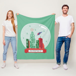 Superman Metropolis Snow Globe Graphic Fleece Blanket