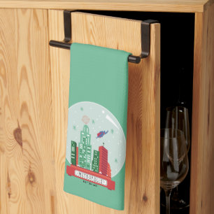 Superman Metropolis Snow Globe Graphic Kitchen Towel