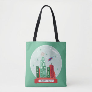 Superman Metropolis Snow Globe Graphic Tote Bag