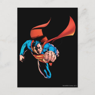 Superman moving forward postcard