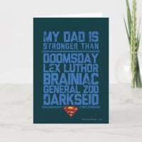 Superman - My Dad is Stronger Than... Card