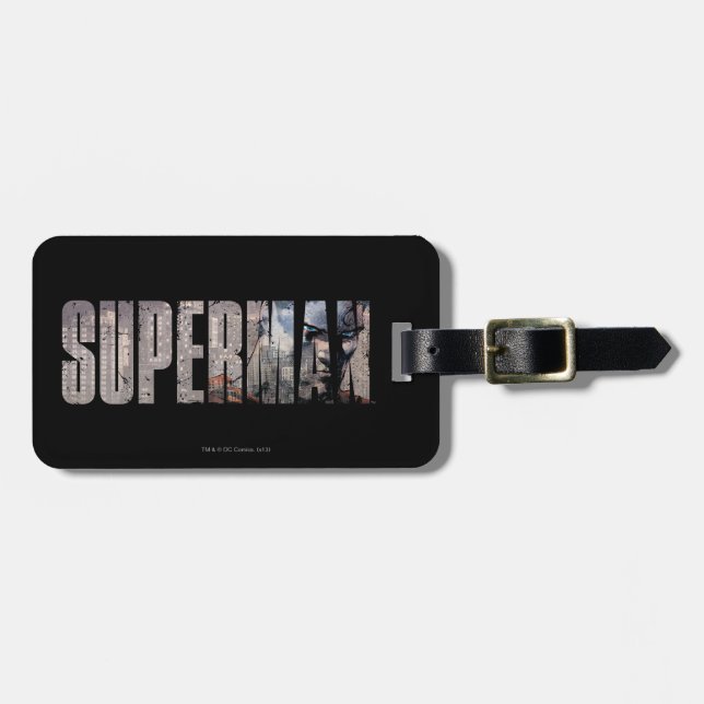 Superman Name Luggage Tag (Front Horizontal)