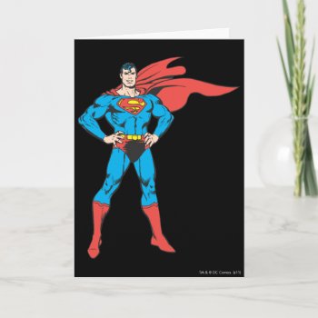 Superman Posing Card by superman at Zazzle
