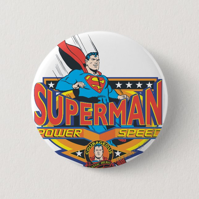 Superman - Power, Speed Button (Front)