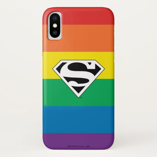 Superman Rainbow Logo iPhone X Case