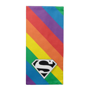 Superman Rainbow Logo Cloth Napkin