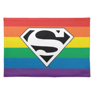 Superman Rainbow Logo Cloth Placemat